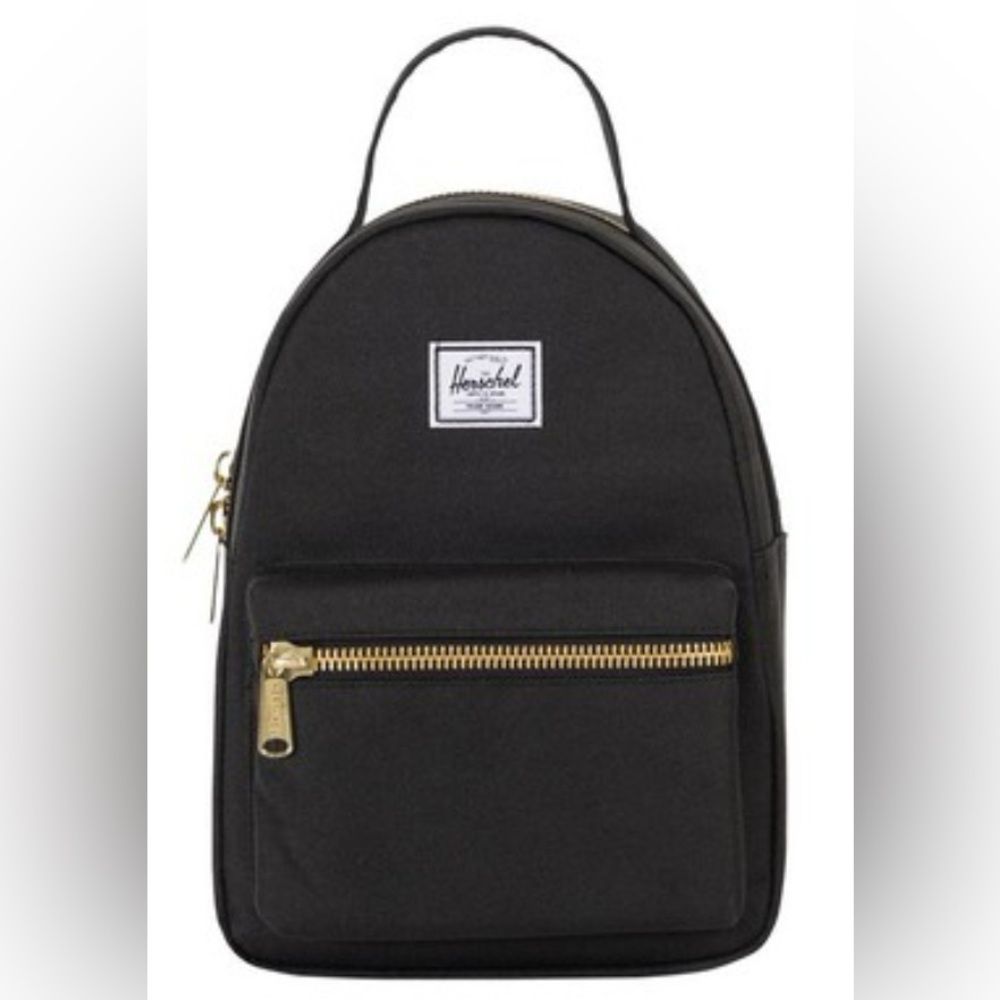 Herschel Nova Mini 9L Black Backpack with Gold-Tone Hardware